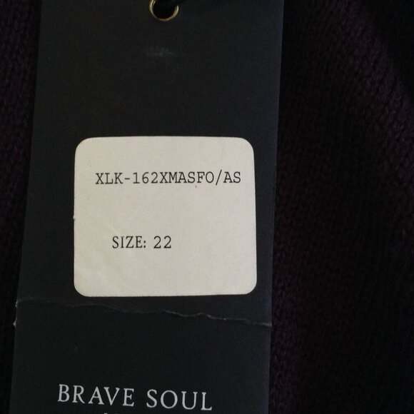 NWT Brave Soul XXL (18) Fox Winter/Christmas sweater. Boxy, Warm, Festive, chic - Picture 6 of 7